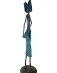 Bronze Issouf 130 cm bleu n°1 Bronzes d'Afrique