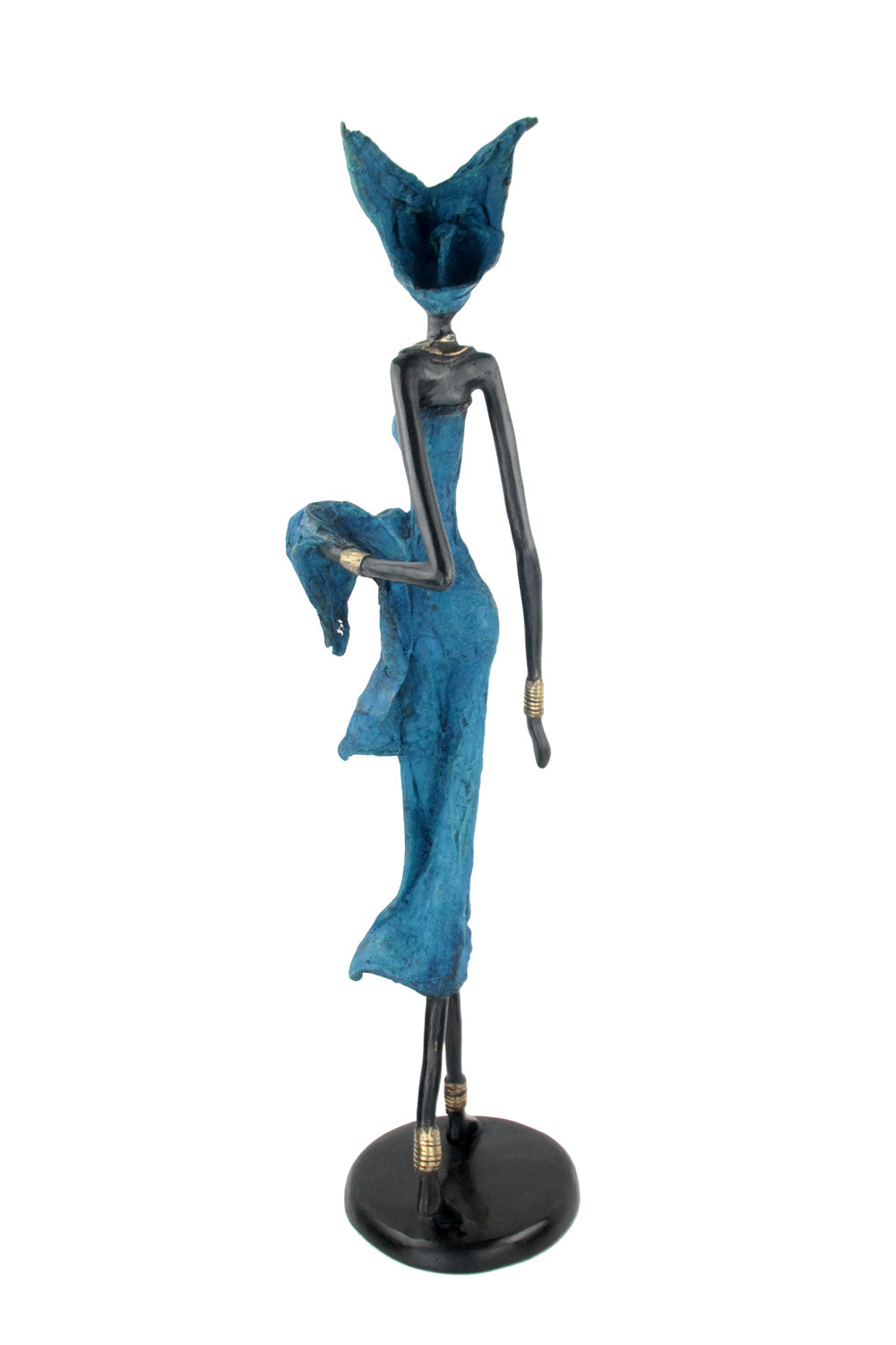 Bronze Issouf 70 cm bleu n°1