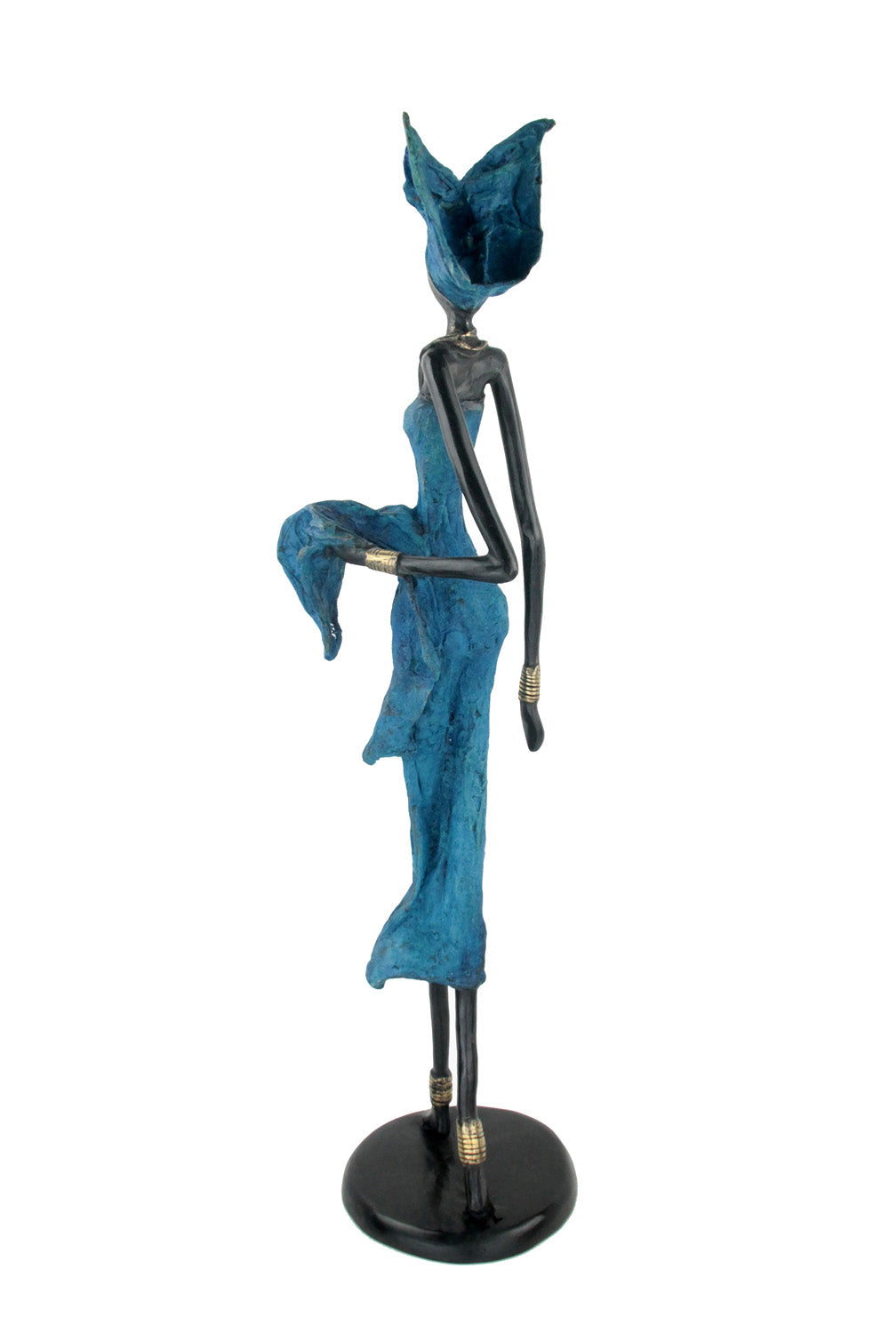 Bronze Issouf 70 cm bleu n°1
