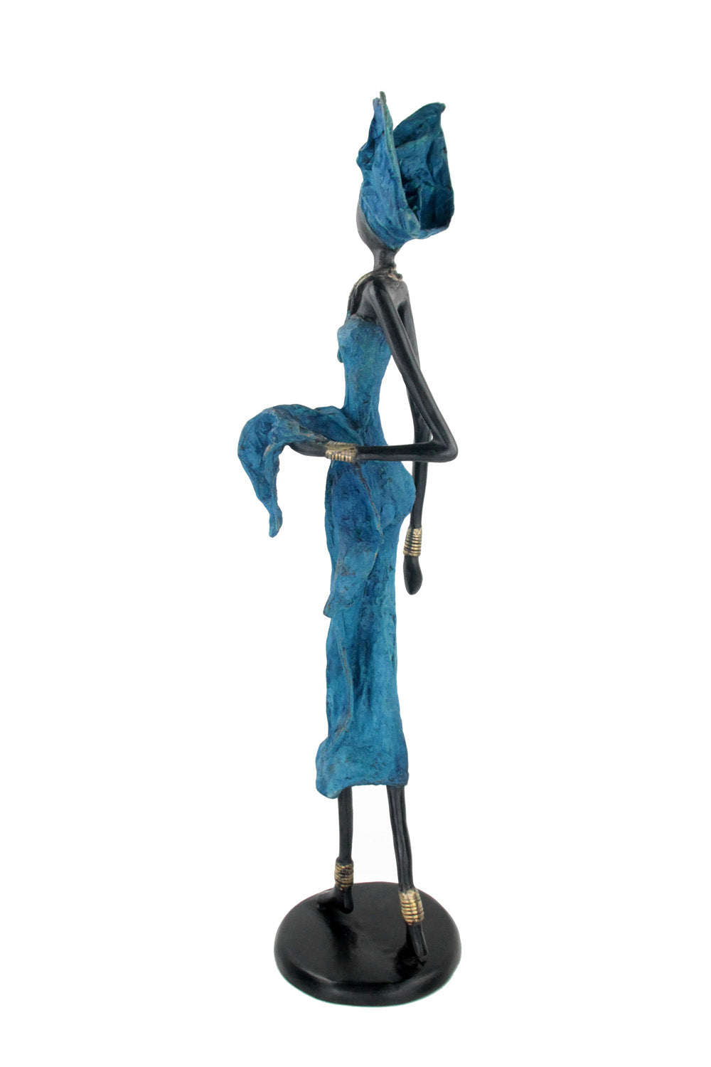 Bronze Issouf 70 cm bleu n°1
