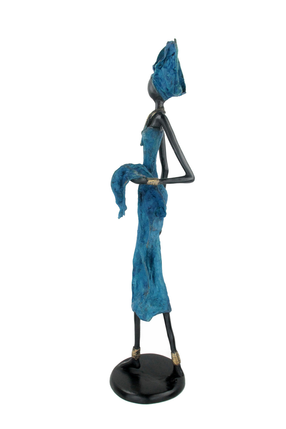 Bronze Issouf 70 cm bleu n°1