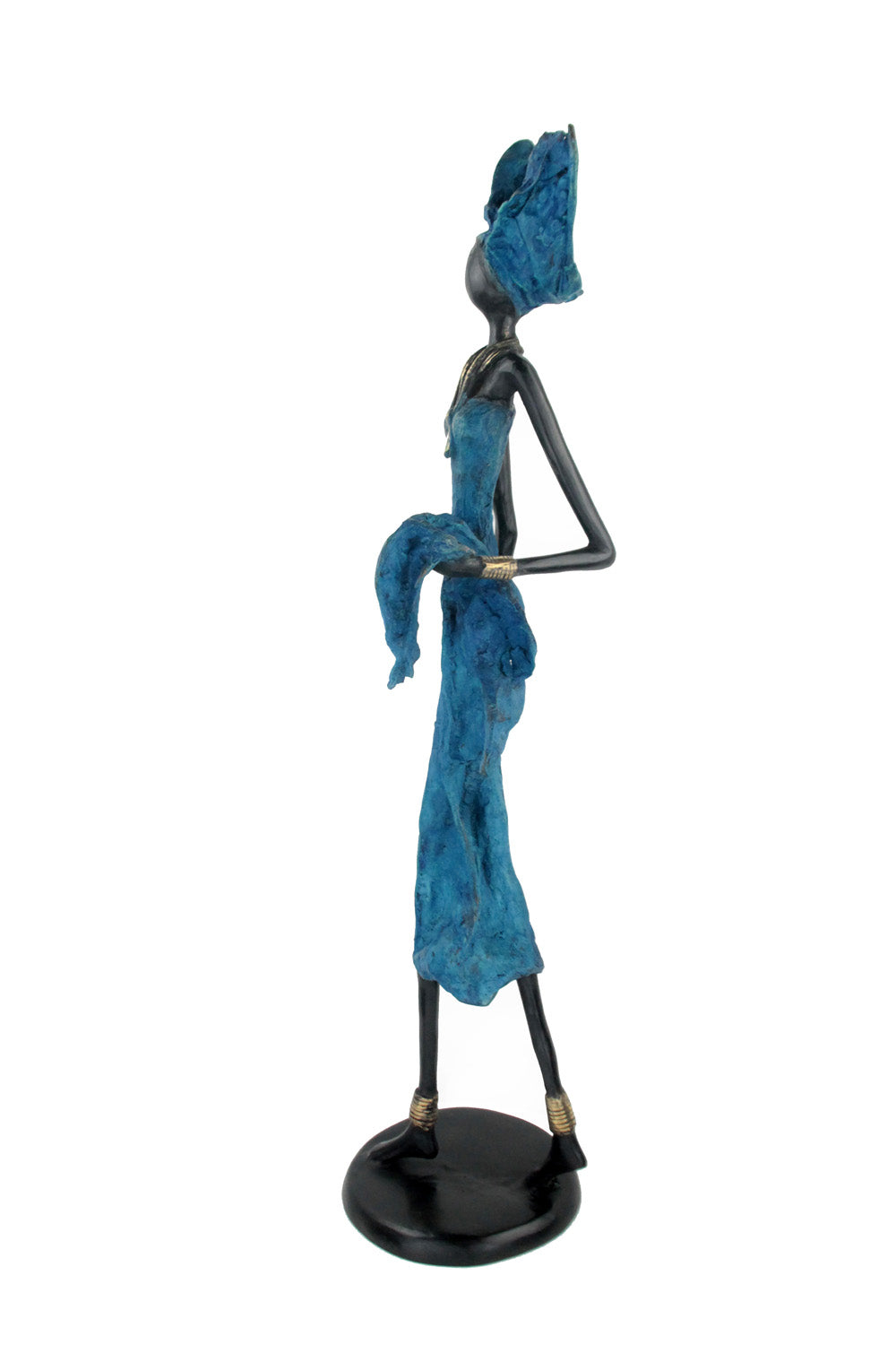 Bronze Issouf 70 cm bleu n°1