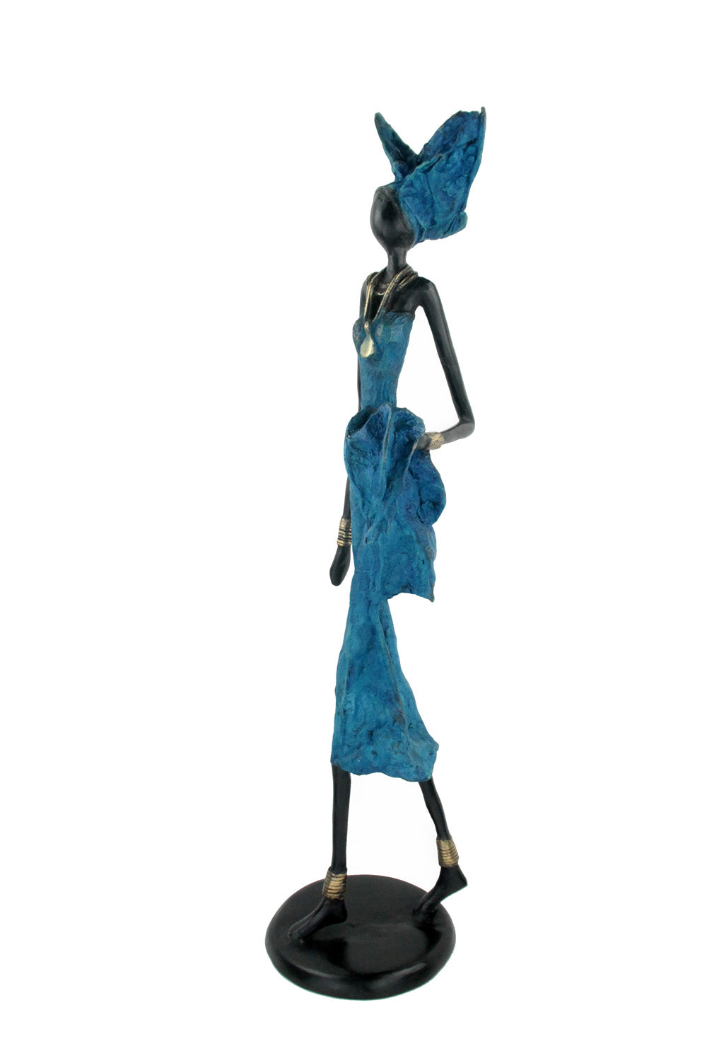 Bronze Issouf 70 cm bleu n°1