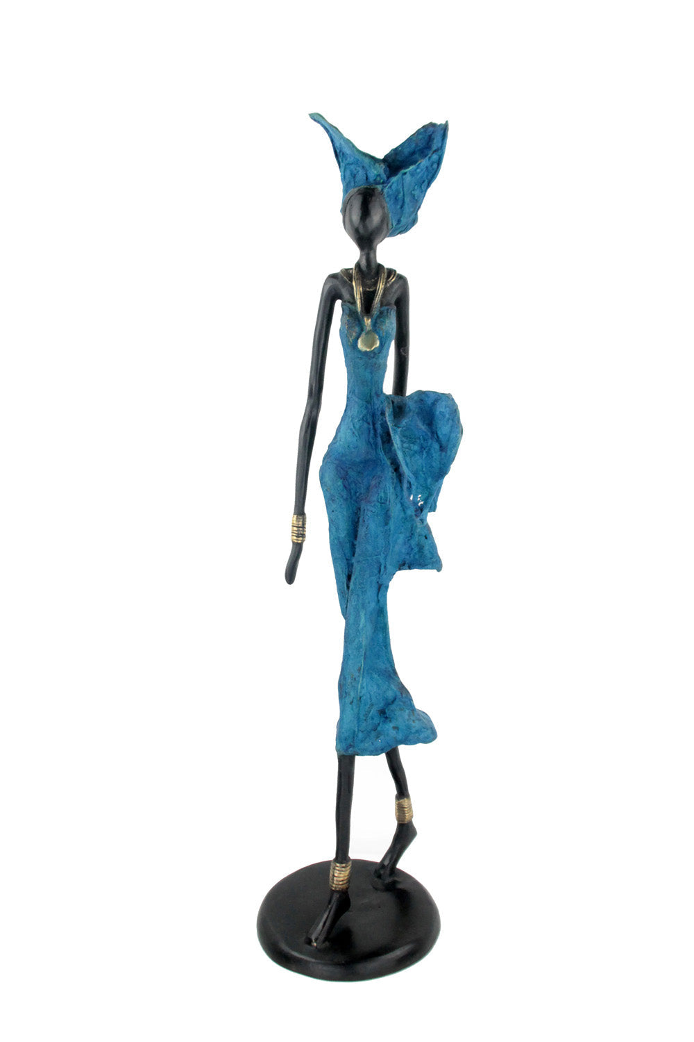 Bronze Issouf 70 cm bleu n°1