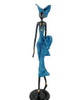 Bronze Issouf 70 cm bleu n°1