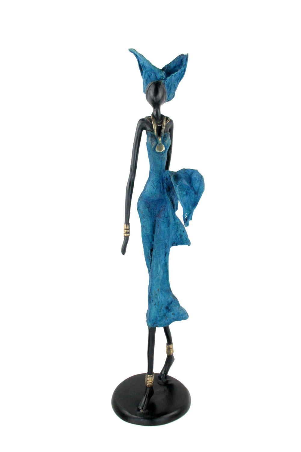 Bronze Issouf 70 cm bleu n°1