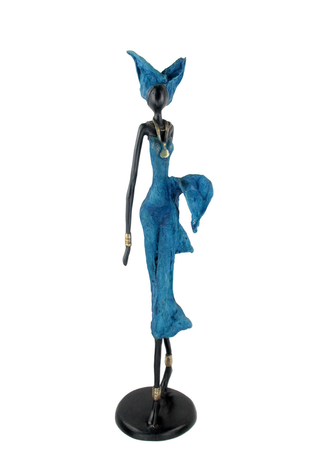 Bronze Issouf 70 cm bleu n°1