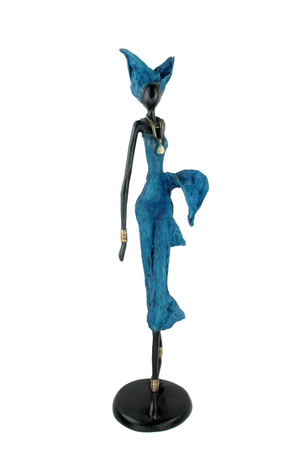 Bronze Issouf 70 cm bleu n°1