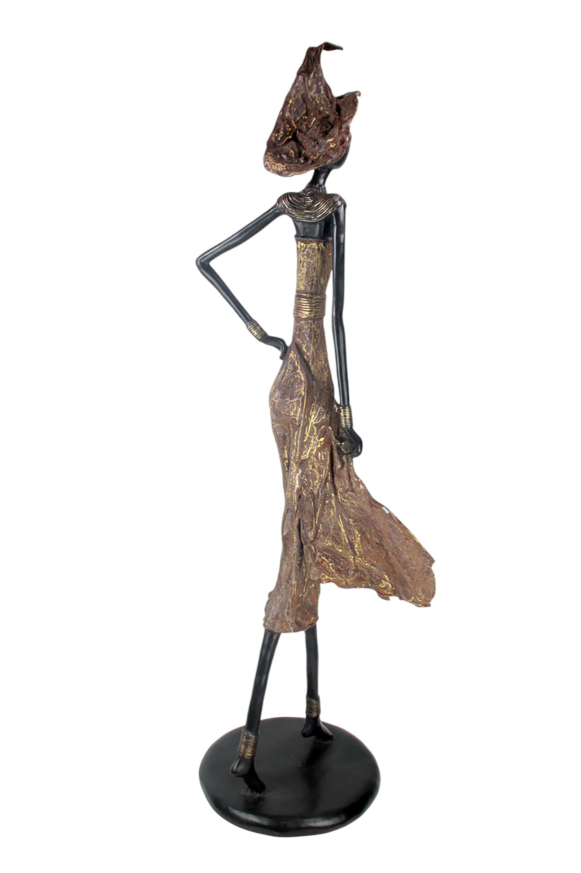 Bronze Issouf 130 cm marron n°1 Bronzes d'Afrique