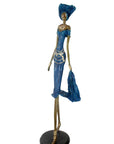 Bronze Issouf 120 cm bleu n°1 Bronzes d'Afrique
