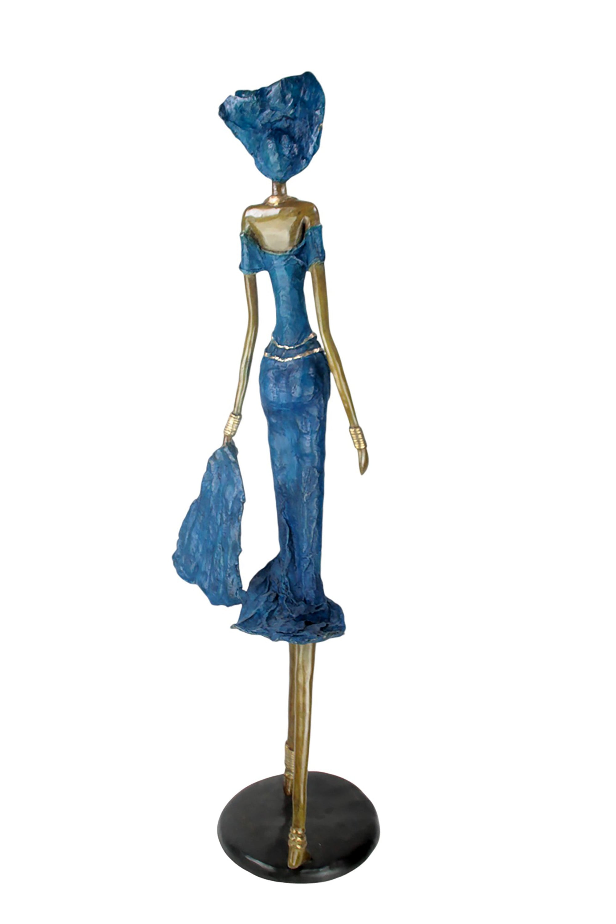 Bronze Issouf 120 cm bleu n°1 Bronzes d'Afrique