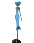 Bronze Issouf 120 cm bleu n°2 Bronzes d'Afrique