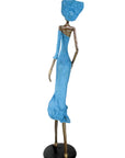 Bronze Issouf 120 cm bleu n°2 Bronzes d'Afrique