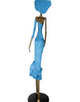 Bronze Issouf 120 cm bleu n°2 Bronzes d'Afrique