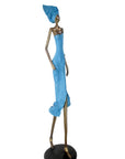 Bronze Issouf 120 cm bleu n°2 Bronzes d'Afrique