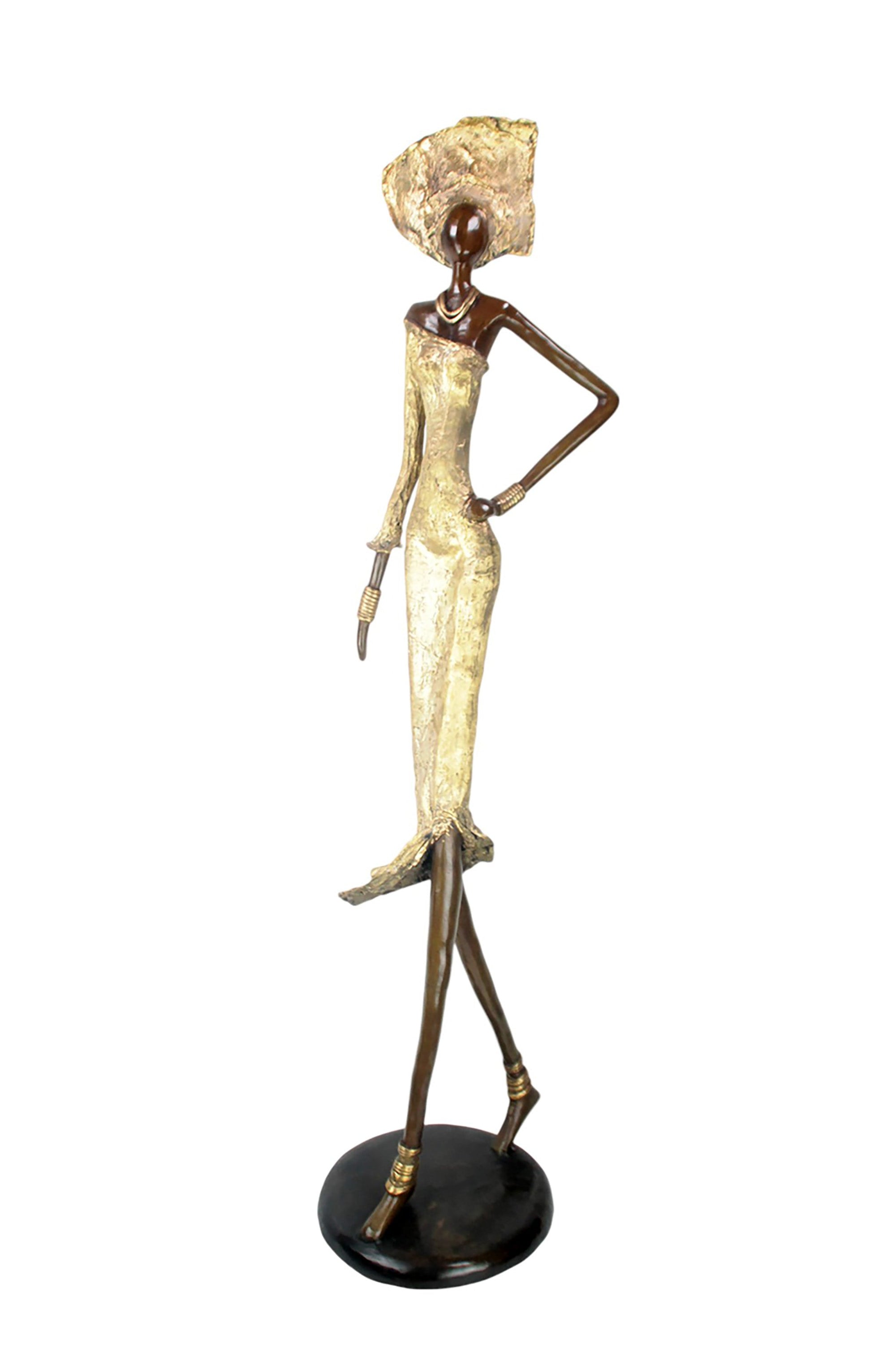 Bronze Issouf 120 cm doré n°1 Bronzes d'Afrique