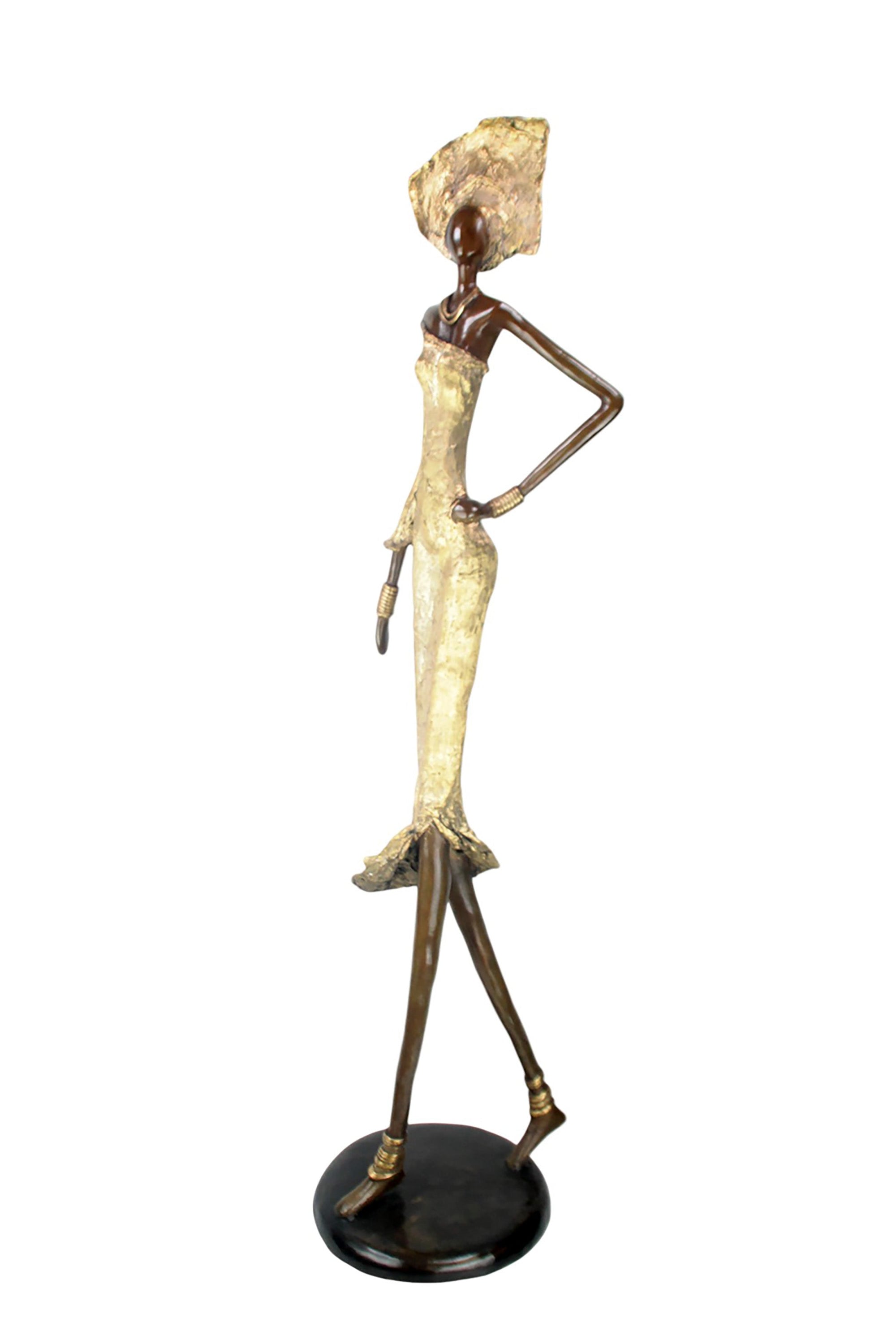 Bronze Issouf 120 cm doré n°1 Bronzes d'Afrique