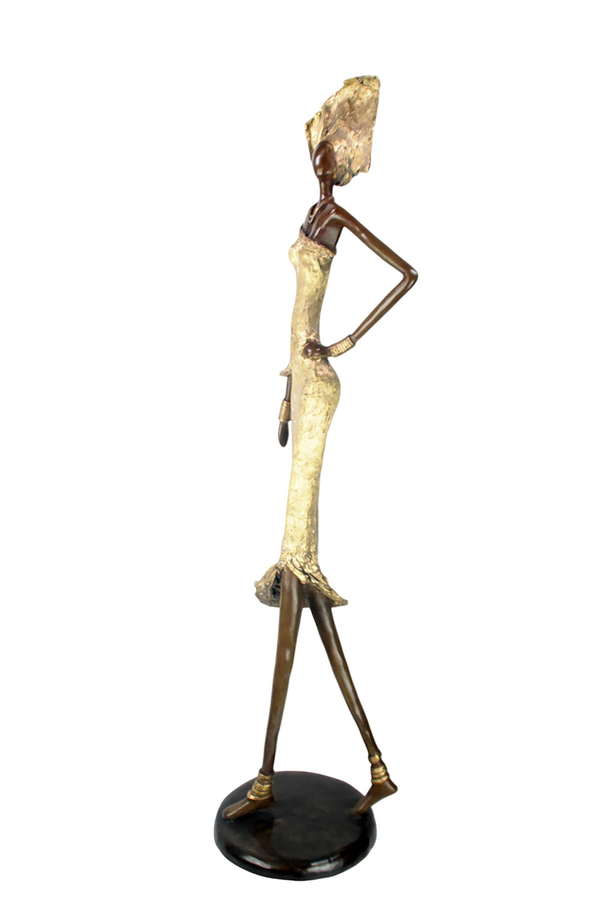 Bronze Issouf 120 cm doré n°1 Bronzes d'Afrique