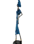 Bronze Issouf 80 cm bleu n°3 Bronzes d'Afrique