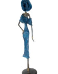 Bronze Issouf 80 cm bleu n°3 Bronzes d'Afrique