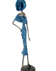 Bronze Issouf 80 cm bleu n°3 Bronzes d'Afrique