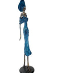 Bronze Issouf 80 cm bleu n°3 Bronzes d'Afrique