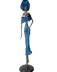 Bronze Issouf 80 cm bleu n°3 Bronzes d'Afrique