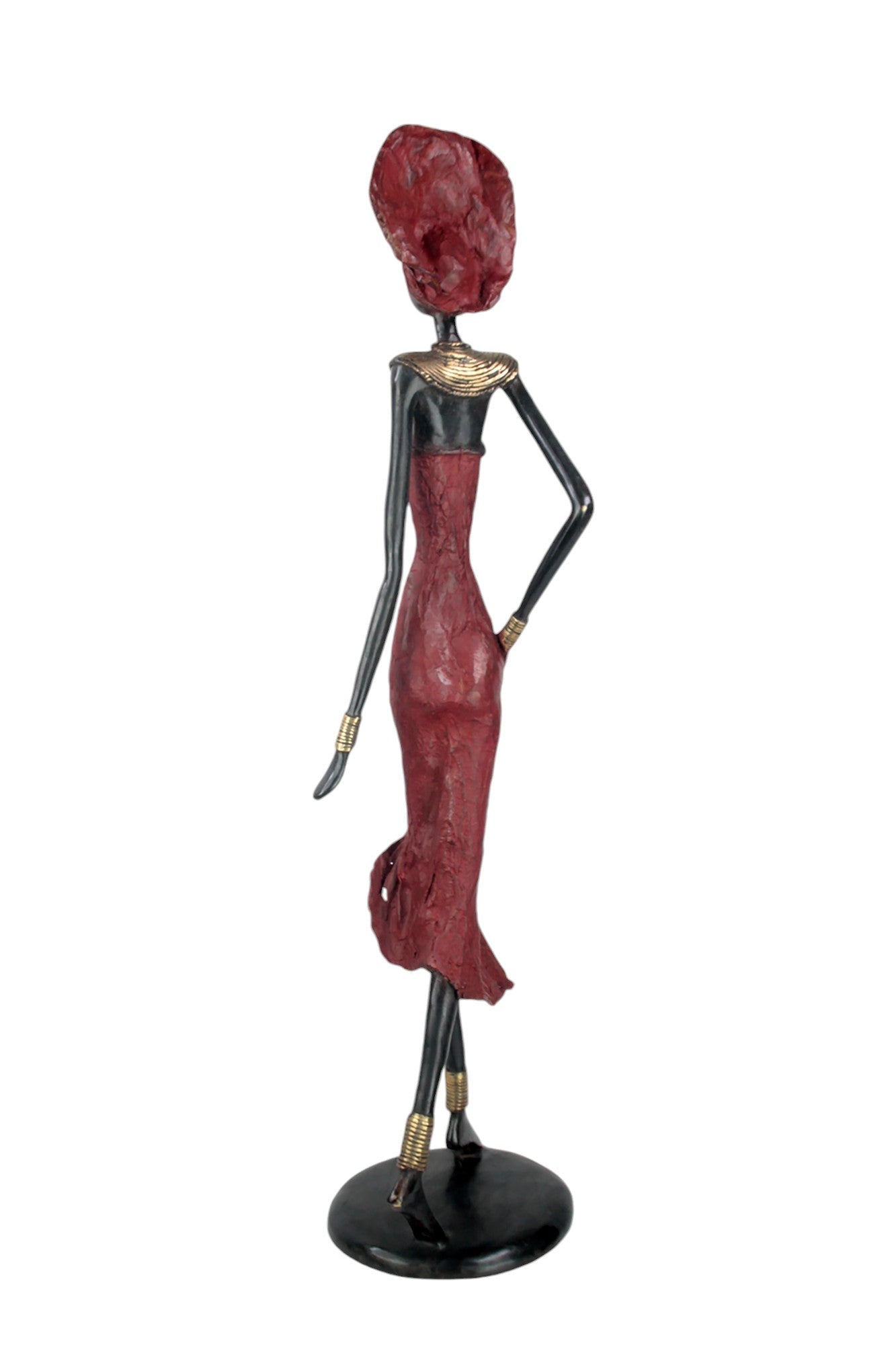 Bronze Issouf 70 cm rouge n°2 Bronzes d'Afrique