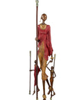 Bronze Issouf Massaïs 77 cm rouge n°1 Bronzes d'Afrique