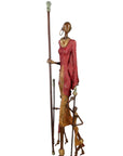 Bronze Issouf Massaïs 77 cm rouge n°1 Bronzes d'Afrique