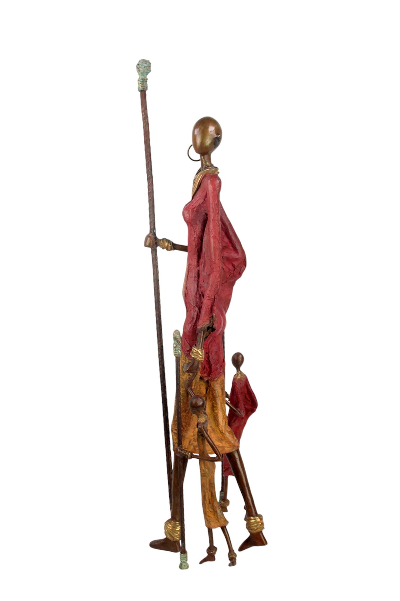 Bronze Issouf Massaïs 77 cm rouge n°1 Bronzes d'Afrique