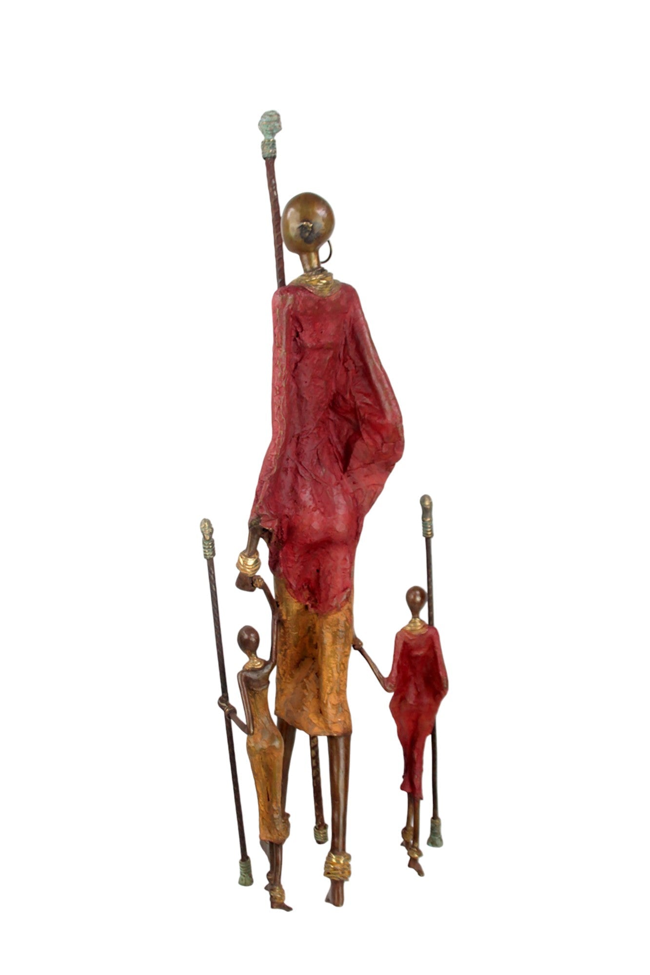 Bronze Issouf Massaïs 77 cm rouge n°1 Bronzes d'Afrique