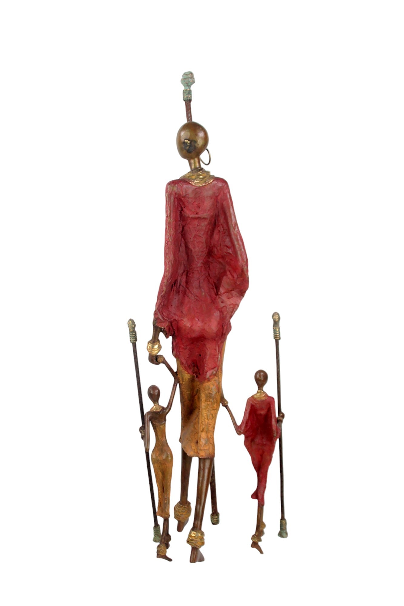 Bronze Issouf Massaïs 77 cm rouge n°1 Bronzes d'Afrique