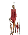 Bronze Issouf Massaïs 77 cm rouge n°1 Bronzes d'Afrique