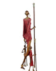 Bronze Issouf Massaïs 77 cm rouge n°1 Bronzes d'Afrique