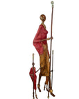 Bronze Issouf Massaïs 77 cm rouge n°1 Bronzes d'Afrique