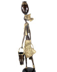 Bronze Issouf femme à 2 seaux 80 cm doré n°1 Bronzes d'Afrique