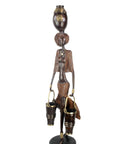 Bronze Issouf femme à deux seaux 80 cm marron n°1 Bronzes d'Afrique