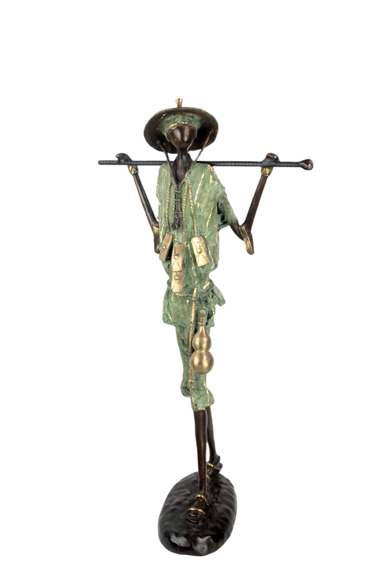 Bronze Issouf Berger Dogon 80 cm vert n°1 Bronzes d'Afrique