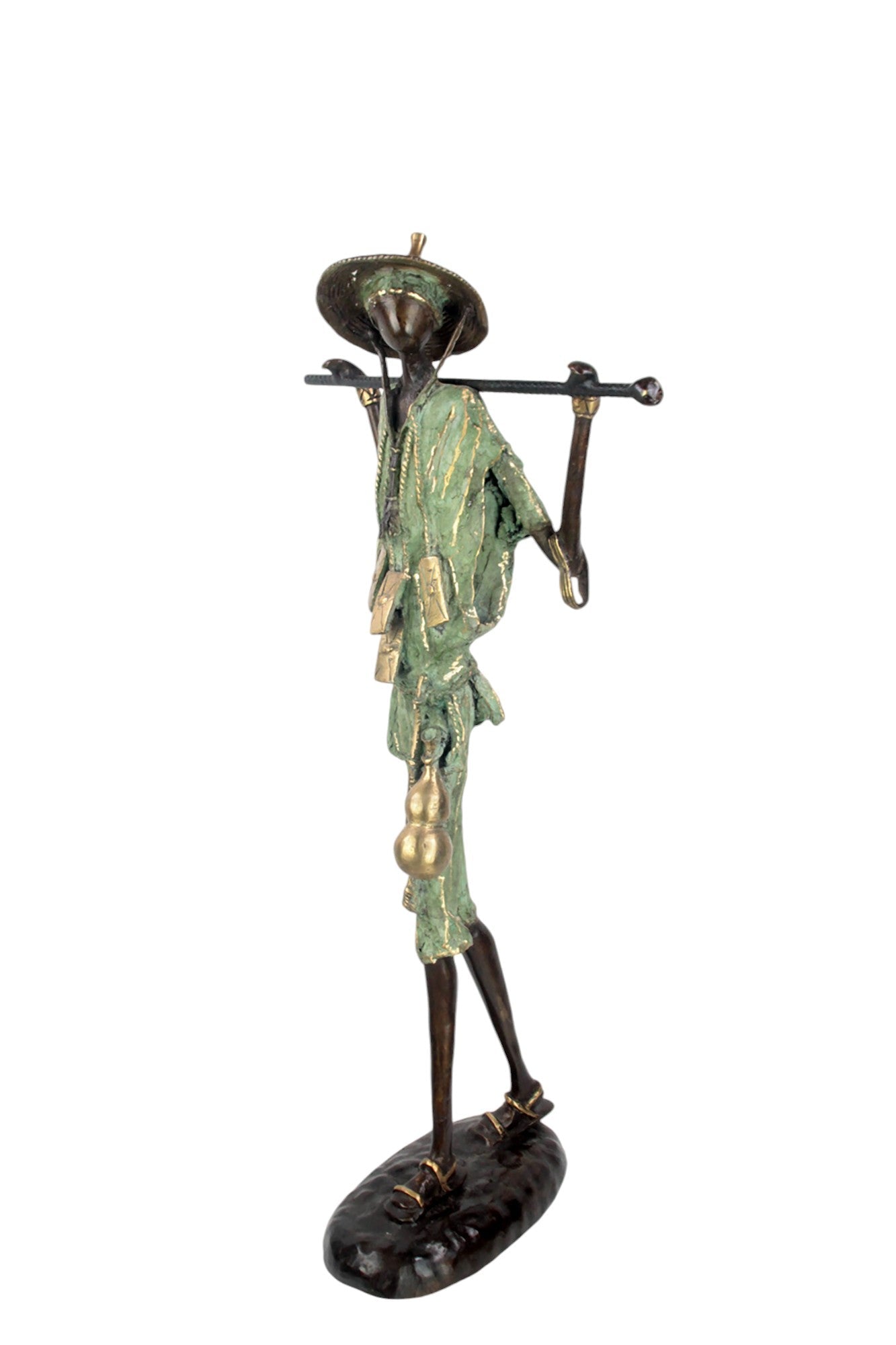 Bronze Issouf Berger Dogon 80 cm vert n°1 Bronzes d'Afrique