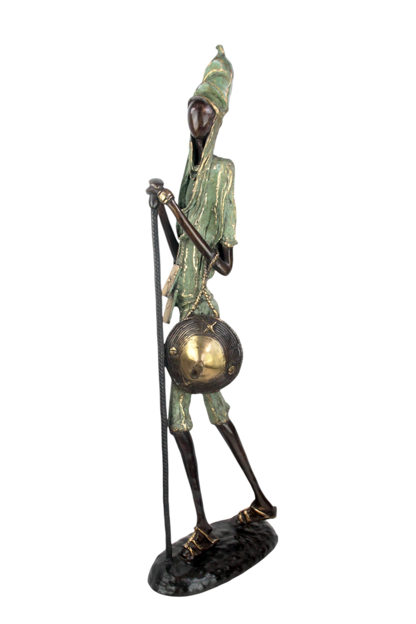 Bronze Issouf Berger Dogon 80 cm vert n°2 Bronzes d'Afrique