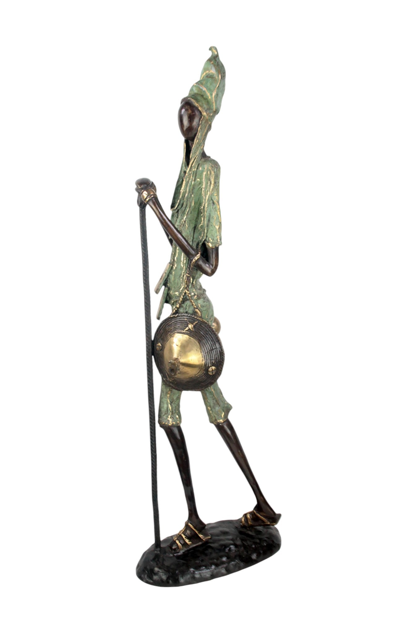 Bronze Issouf Berger Dogon 80 cm vert n°2 Bronzes d'Afrique