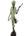 Bronze Issouf Berger Dogon 80 cm vert n°3 Bronzes d'Afrique