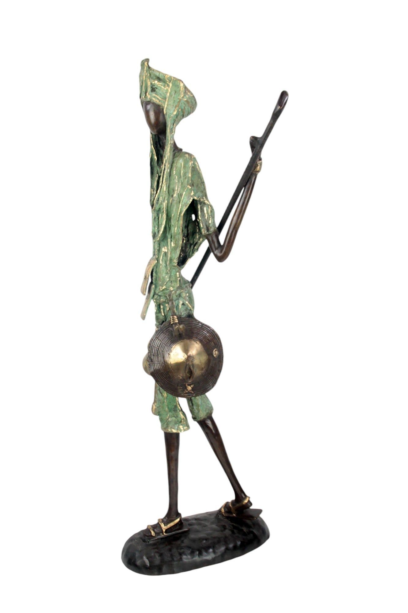 Bronze Issouf Berger Dogon 80 cm vert n°3 Bronzes d'Afrique