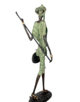 Bronze Issouf Berger Dogon 80 cm vert n°3 Bronzes d'Afrique