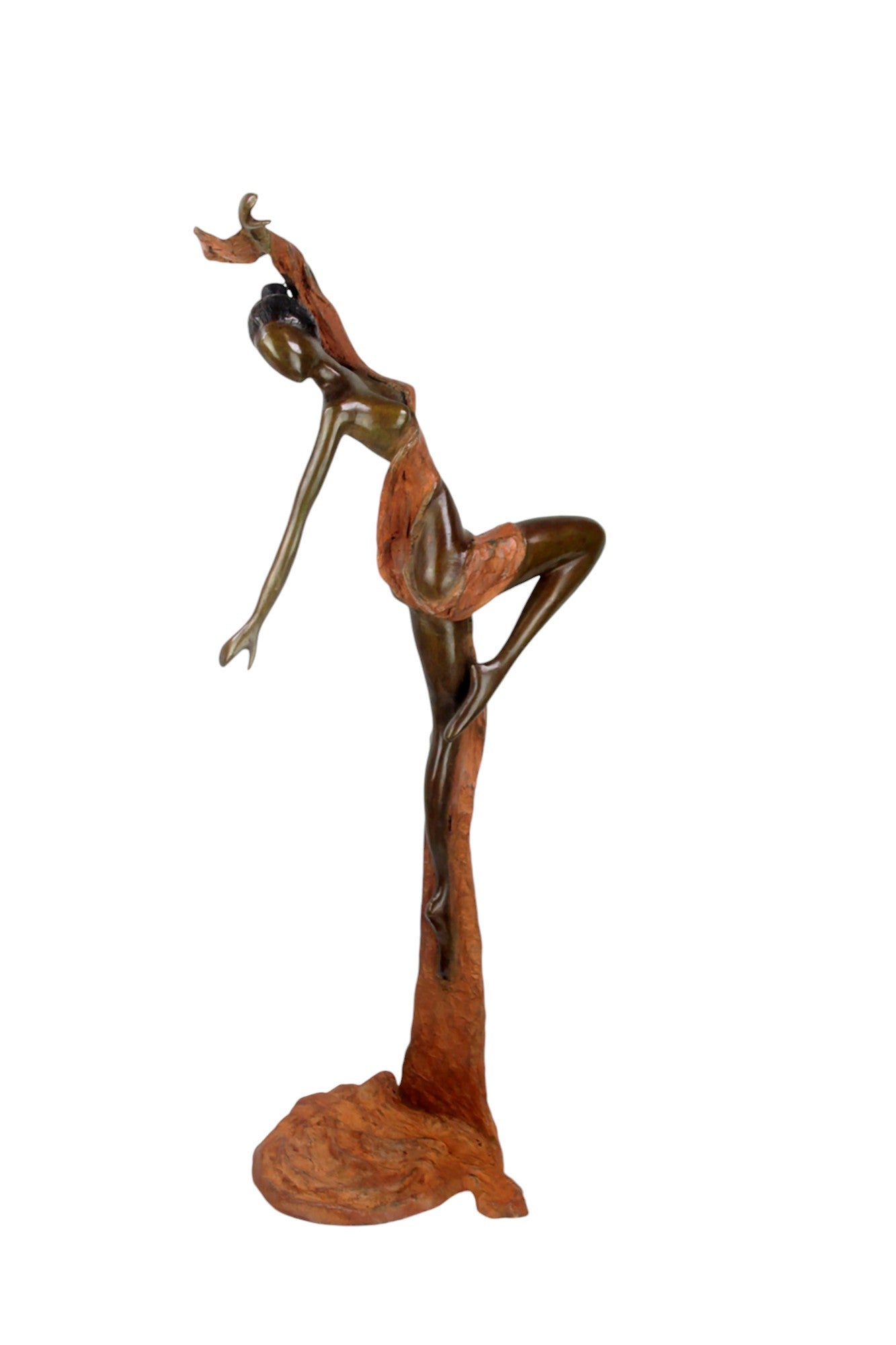 Bronze Issouf danseuse 70 cm marron n°1 Bronzes d'Afrique