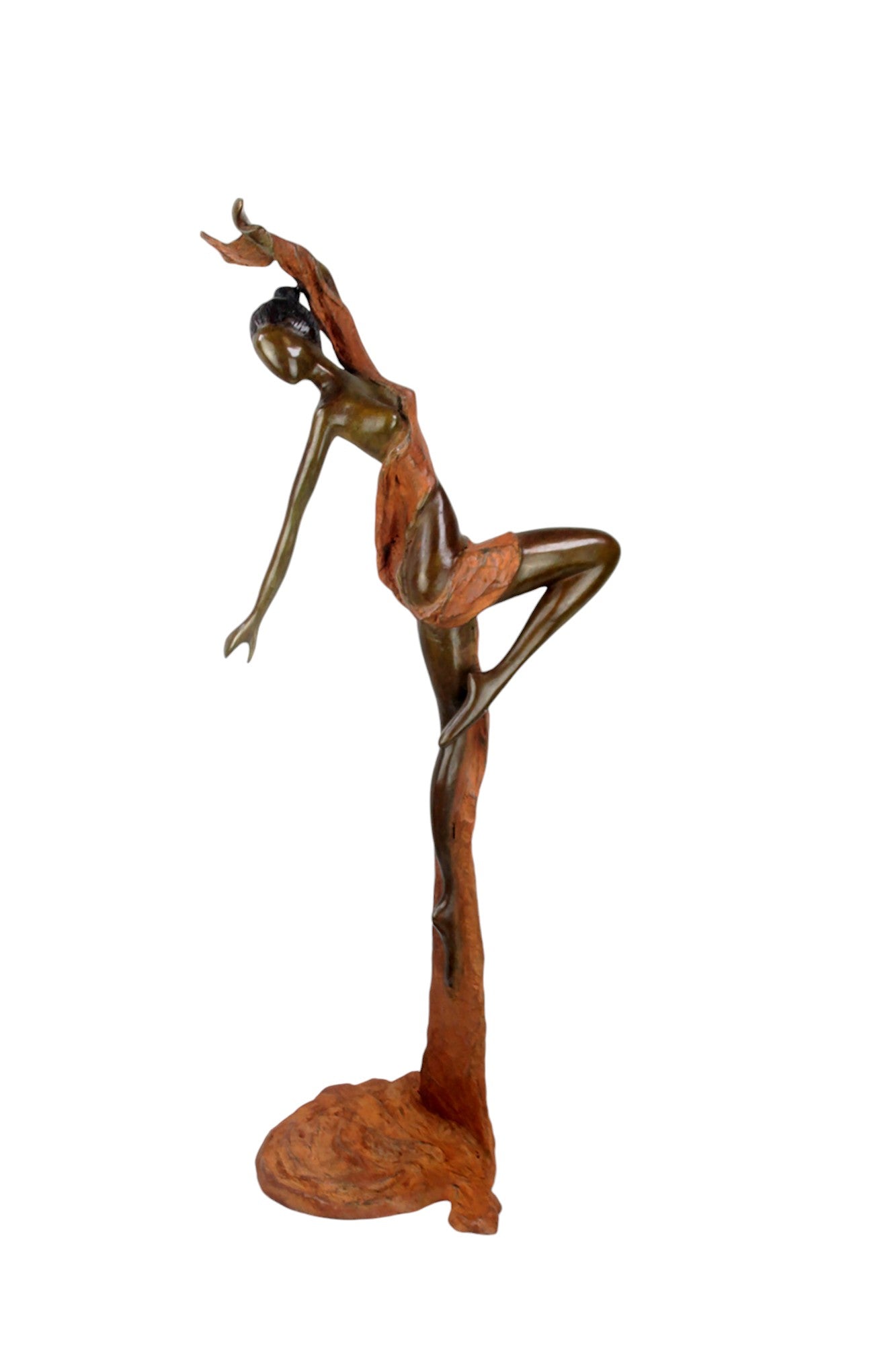 Bronze Issouf danseuse 70 cm marron n°1 Bronzes d'Afrique
