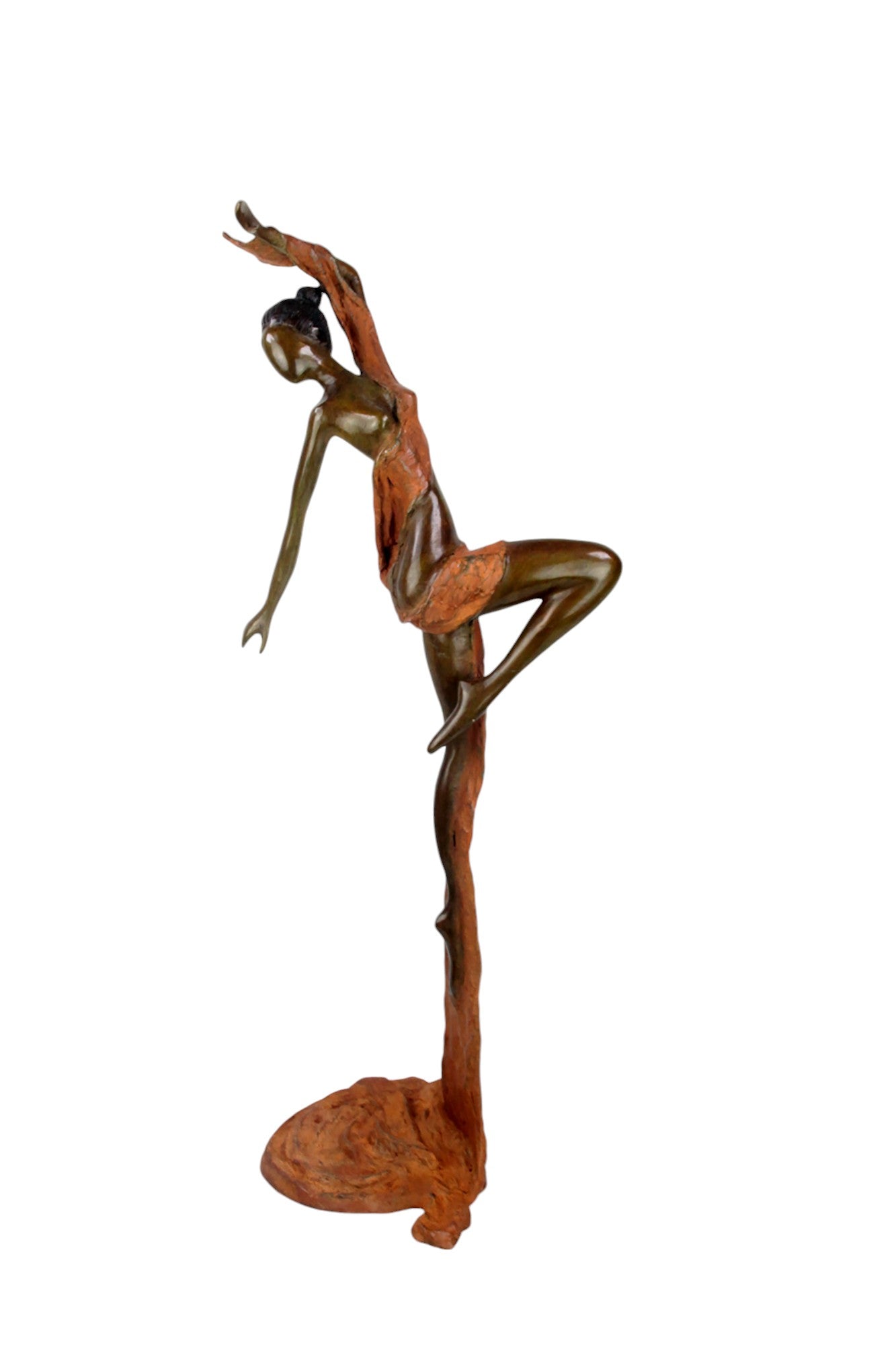 Bronze Issouf danseuse 70 cm marron n°1 Bronzes d'Afrique