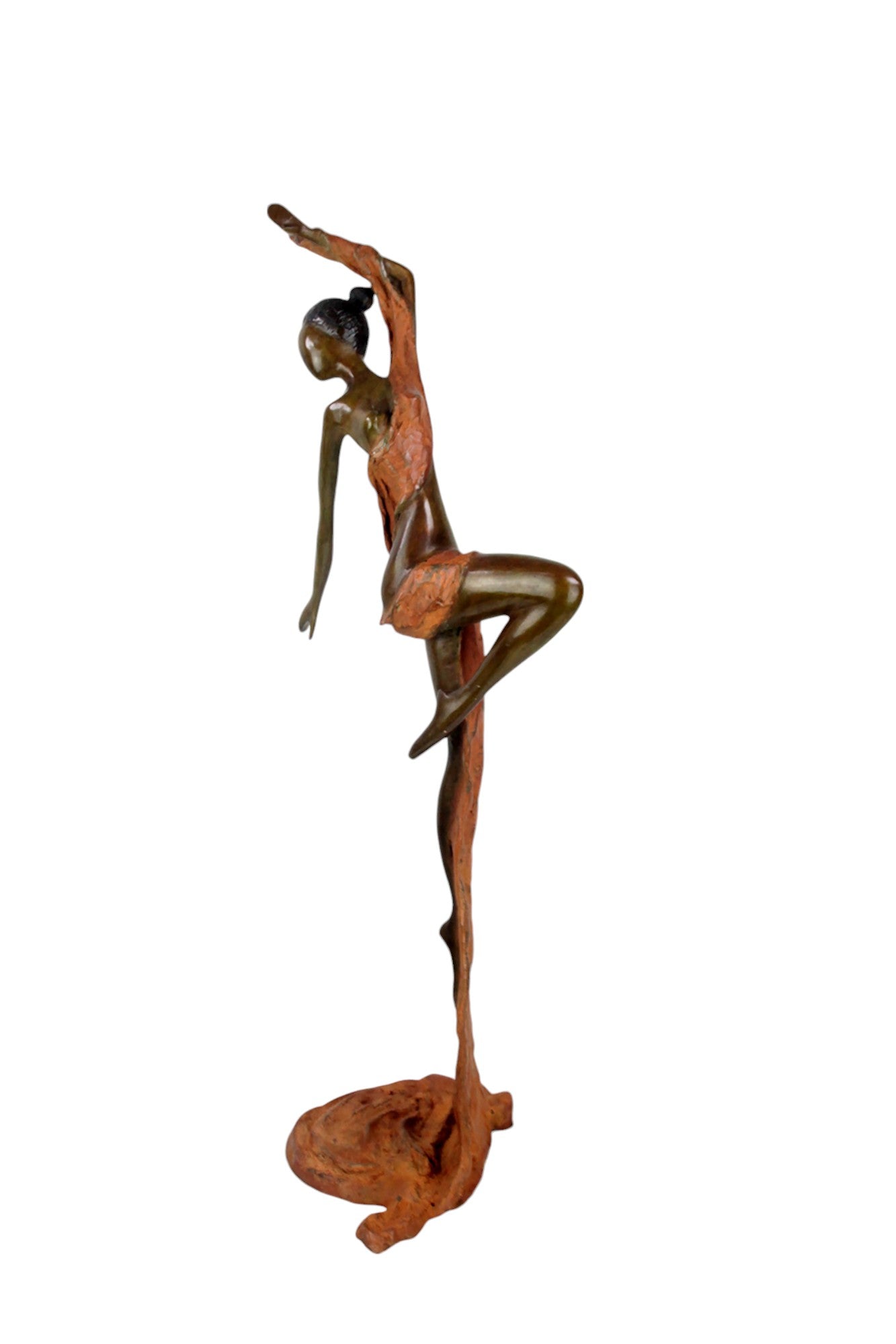 Bronze Issouf danseuse 70 cm marron n°1 Bronzes d'Afrique