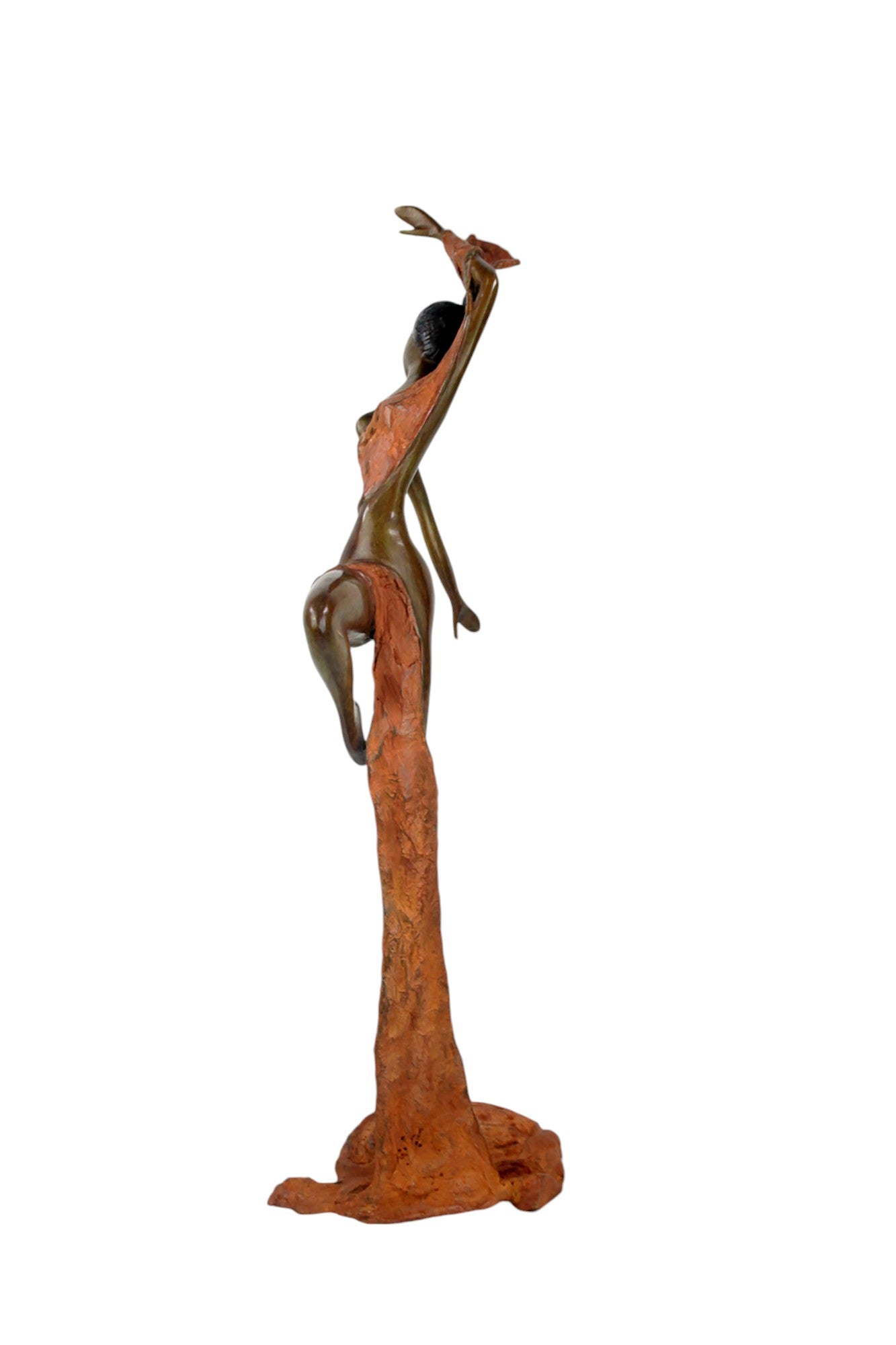Bronze Issouf danseuse 70 cm marron n°1 Bronzes d'Afrique